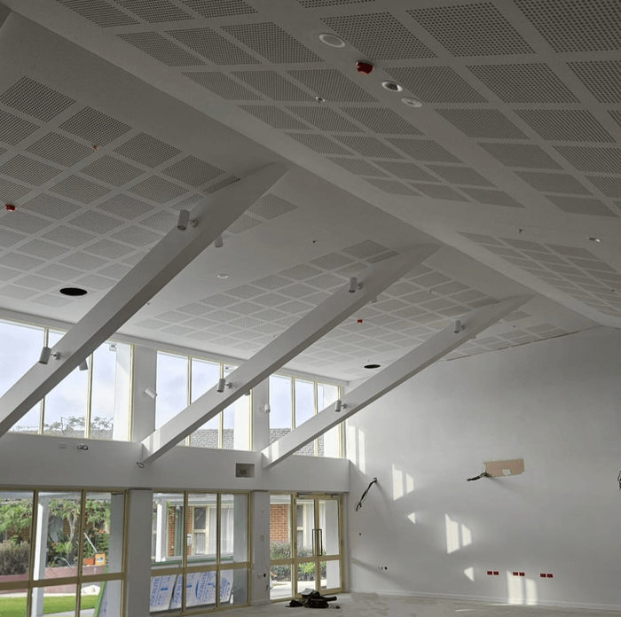 Finished feature ceiling installation
